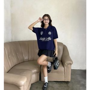 ￼Teelab Alter Oversize Knit Knit Polo AP074
